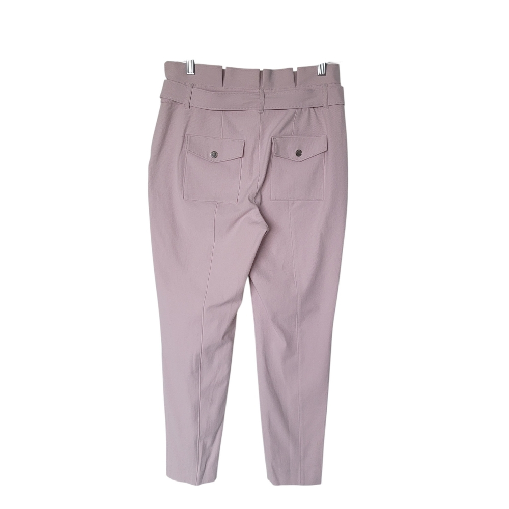 White House Black Market Women's Mauve Belted Trousers - Picture 10 of 11